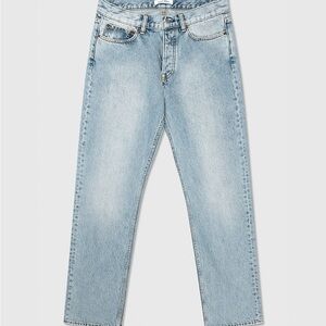 New WOOD WOOD Mens Sol Rigid Organic Denim Slim Fit Jeans 31/32, Heavy Wash